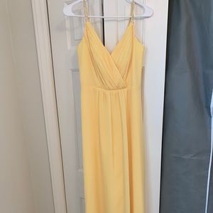 Davids bridal canary yellow bridesmaids dress